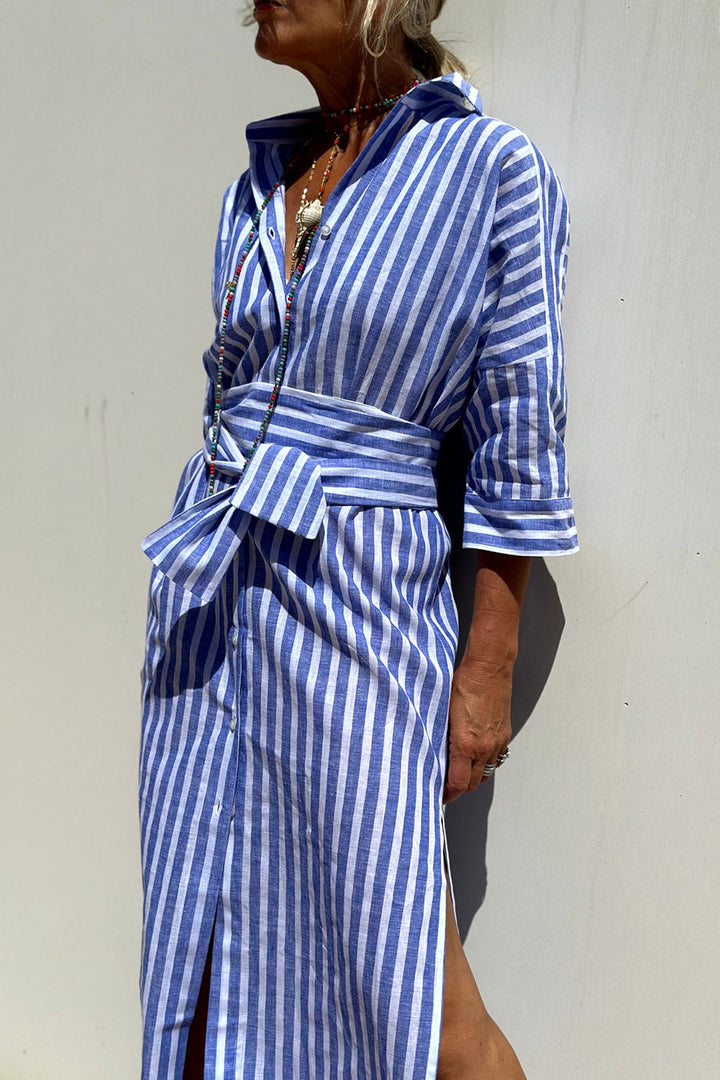 Women's Striped Shirt Dress