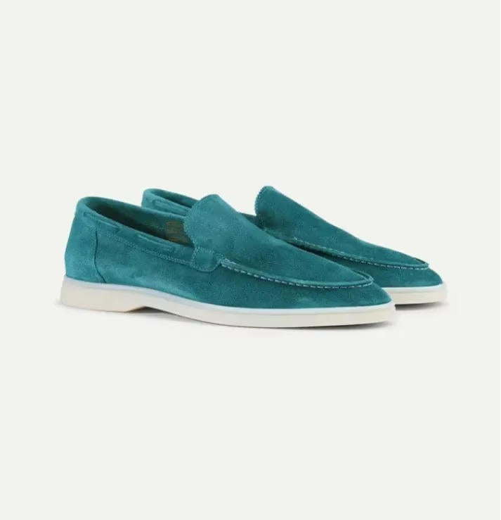 mens suede loafers slip on