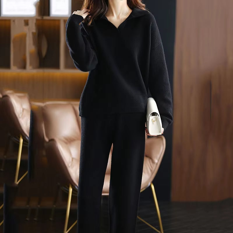 loungewear set cashmere knit women