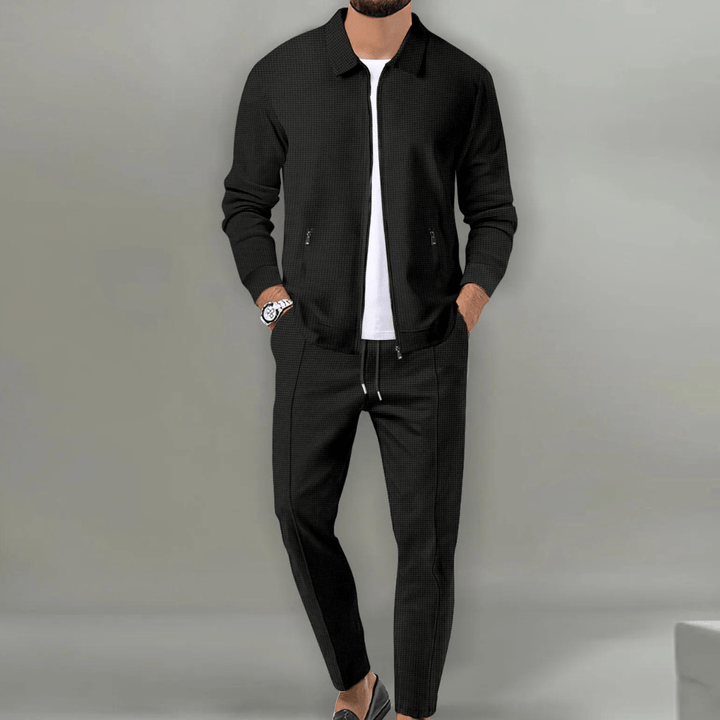 Men's Casual Tracksuit with Zip Up Jacket