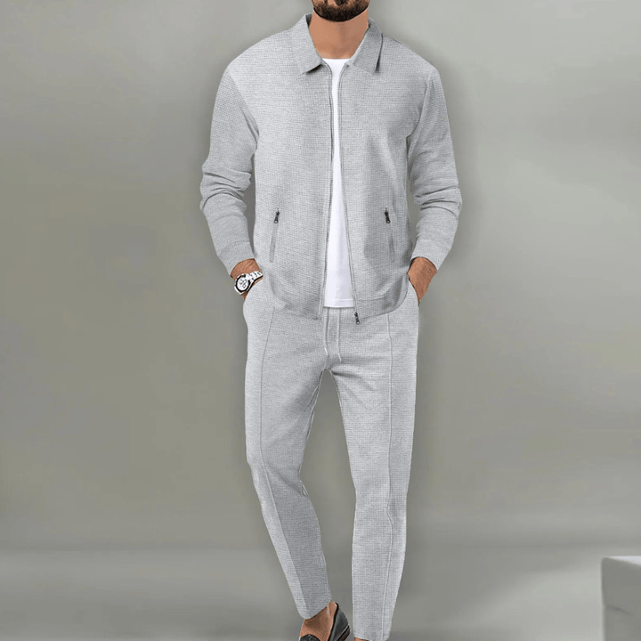 Men's Casual Tracksuit with Zip Up Jacket