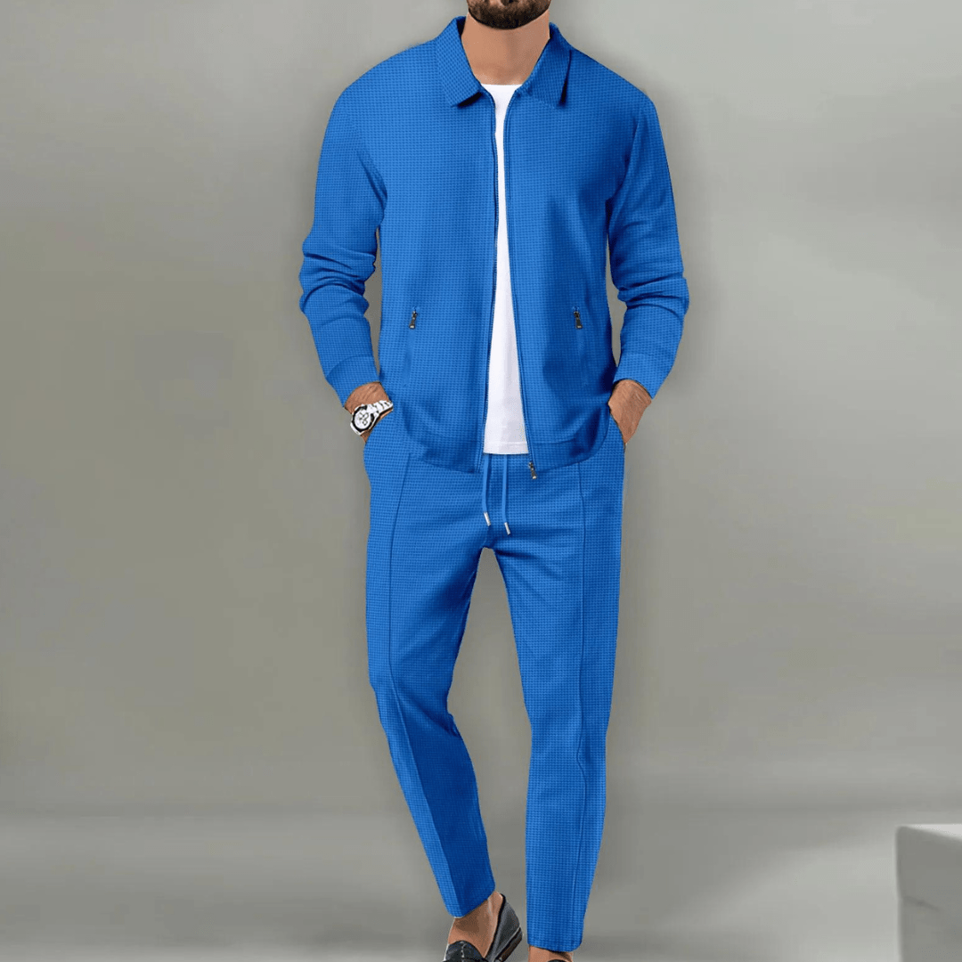 Men's Casual Tracksuit with Zip Up Jacket