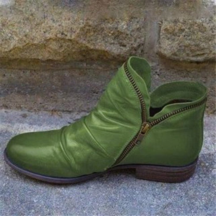 Women's Leather Ankle Boots for Autumn
